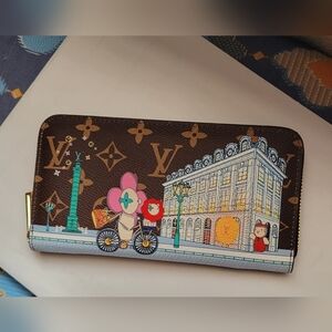 Fashion Nova Brown Wallet with City Art